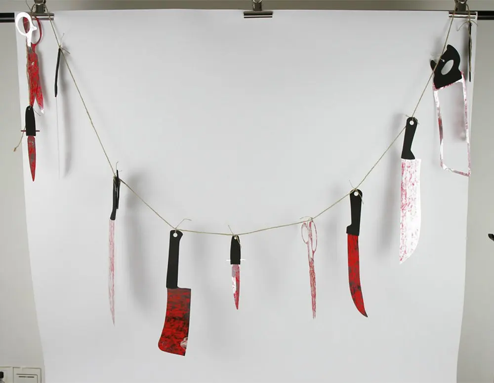 halloween props blooding knife hanging decoration horror haunted house decor new ltt9048china mainland