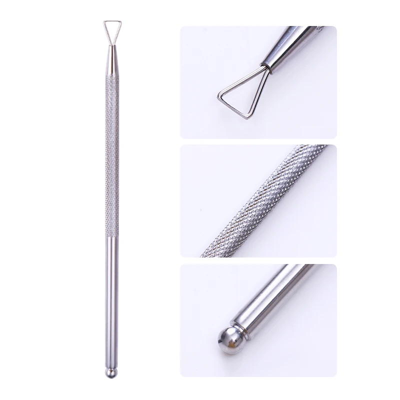 

Dual-ended Nail Gel Pusher Stick Rod for UV Gel Polish Removing Stainless Steel Cuticle Pusher Manicure Art Tools