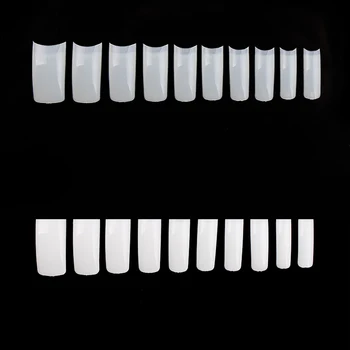 

10 Sizes 500pcs/pack French Style Plastic Nail Art Tips Full Nail False Tips Natural/White 2 Colors Nail Art Finger Tips