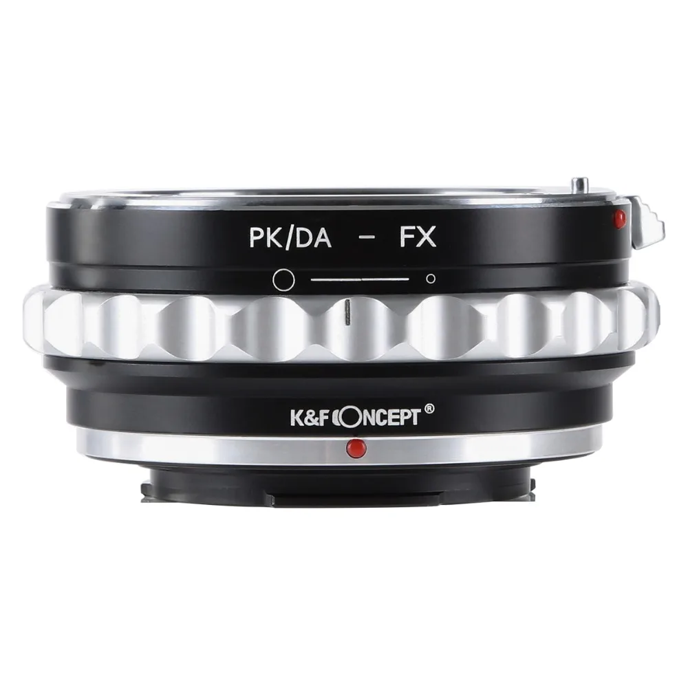 Adaptador de Montagem de Lente k & f Concept com Anel de Controle de Abertura para Pentax k m a fa da para Fujifilm Fuji x fx