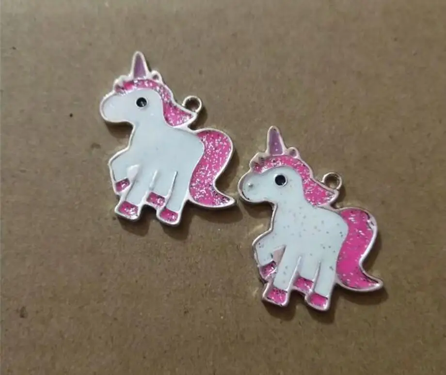 Enamel Unicorn Horse Alloy Cute Charm Pendants For Jewelry Making DIY Handmade Craft | Украшения и аксессуары