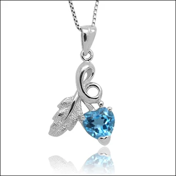 

Qi Xuan_Blue Stone Simple Elegant Pendant Necklace_Real Blue Stone Necklace_Quality Guaranteed_Manufacturer Directly Sale