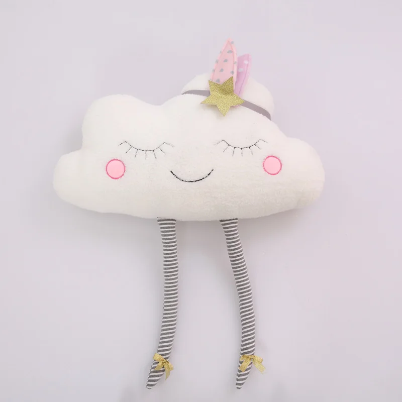 Облако Мягкая плюшевая подушка Kawaii облако Мягкие плюшевые игрушки для детей Детские подушки подарок для девочек
