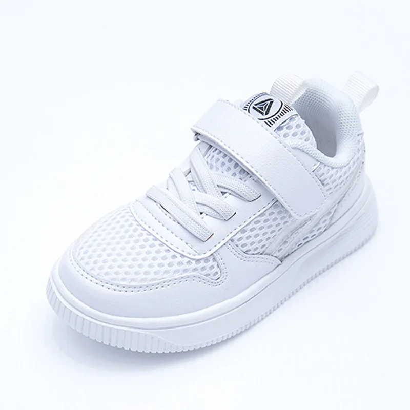 

2019 Autumn New Children's Shoes for Boys Girls Flat Bottom Single Net Casual Shoes School Girls White Shoes Children Sneaker