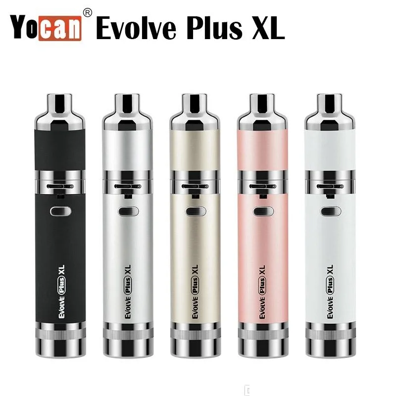 

Original YOCAN Vape Pen Vax Pen Kit 1400mah Battery YOCAN Evolve PLUS XL Kit Box Mod Kit Adjustable Airflow 5 Colors