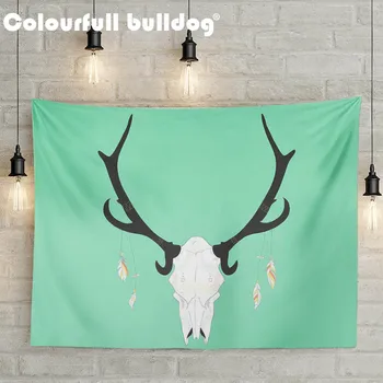 

Cartoon Deer Antler Tapestry Dreamcatcher Skull Boho Style Geometric Wall Hanging Home Bedspreads Decorate Bedroom Yoga Blankets