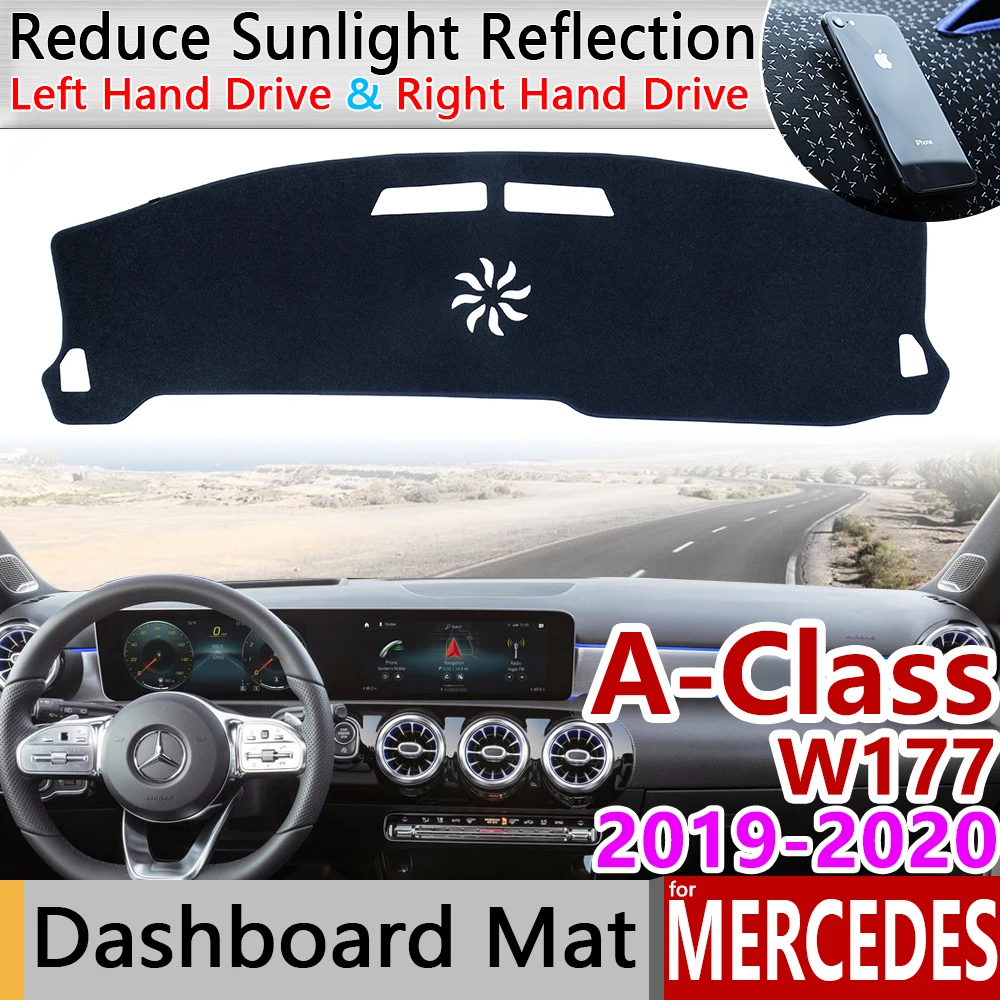 

for Mercedes Benz A-Class W177 Anti-Slip Mat Dashboard Cover Pad Sunshade Dashmat Carpet Accessories A-Klasse A160 A180 A200 A45