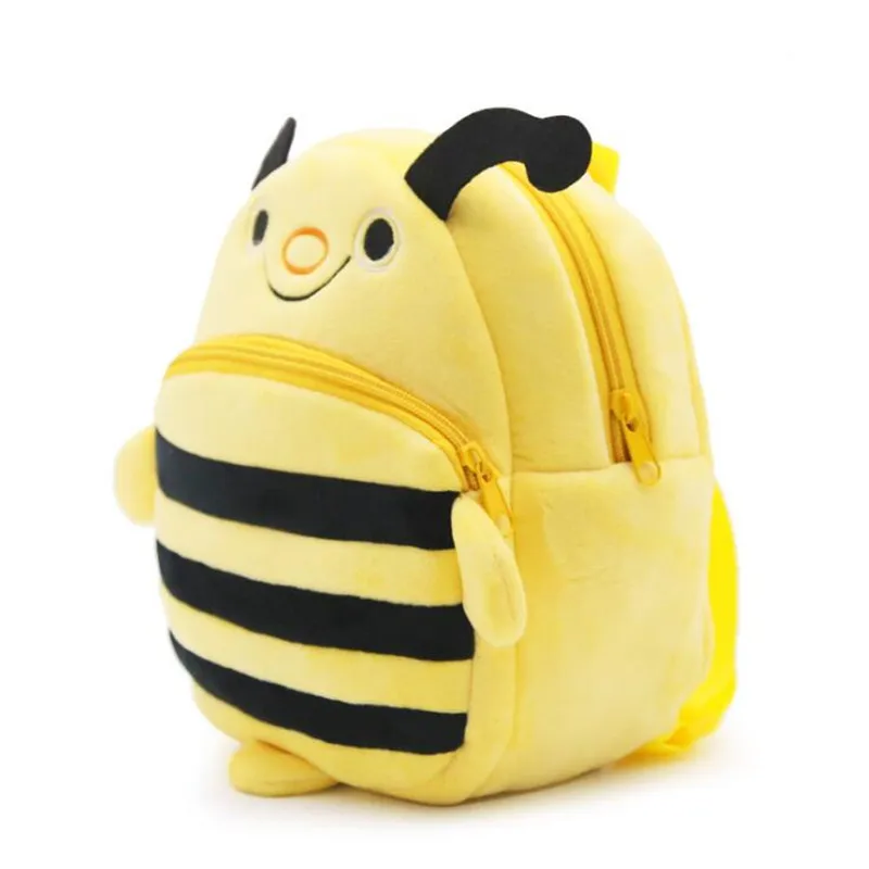 

Kindergarten Little Bee Plush Backpack Toddler School Backpack Toddle Kids Bags Cartoon Animal Bags For 1-3 years
