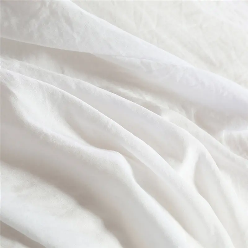 Хлопок двойной набор постельного белья Queen King комплект однотонной одежды постельное белье с наволочкой Япония Стиль 3 шт, белый, розовый, серый; 6 видов цветов 80062