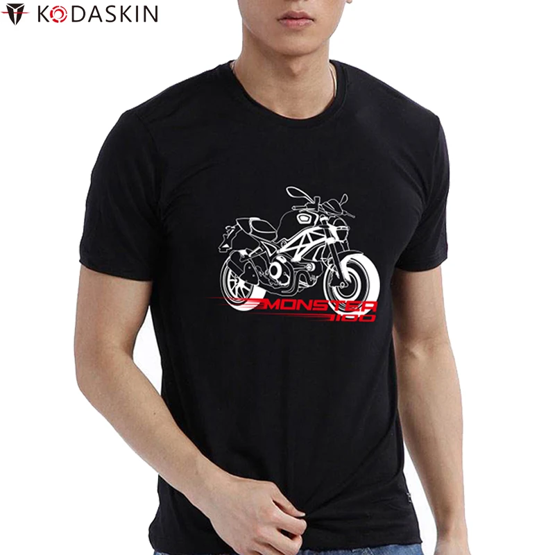 

KODASKIN Motorcycle tshirt Tee Shirts Men Tops & Tees T-shirt for Ducati Monster 1100