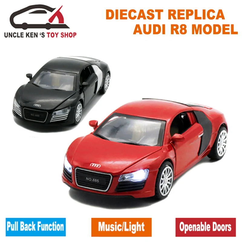 1/32 весы AUDI R8 литые модели автомобилей игрушки в подарок детям с функциями|car