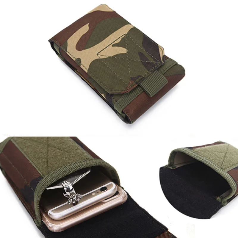 

Outdoor bushcraft Tactical Pouch Molle Military Army Backpack Camo Pocket phone Case run fish climb Hunt camp hike EDC waist bag