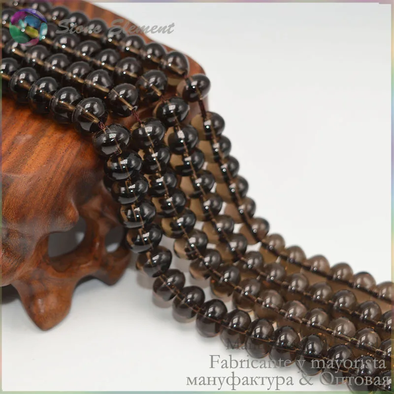 

Grade A Quality Natural Smoky Quartz Rondelle / Roundel Beads 10X7 / 12X8MM