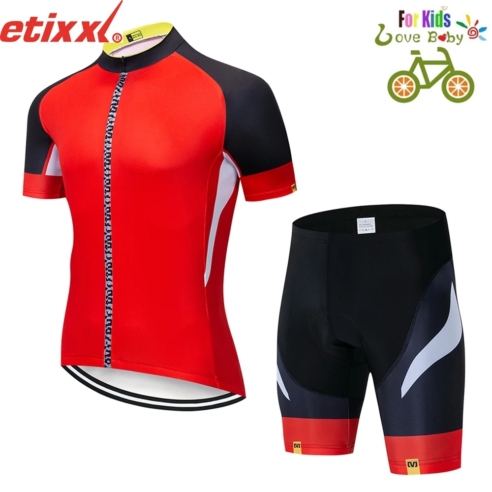 16 Рок Мальчики Велоспорт Джерси комплект Ropa Ciclismo Велоспорт комплект для детей дышащий Быстросохнущий велосипед для девочки одежда Детские майки - Цвет: 16