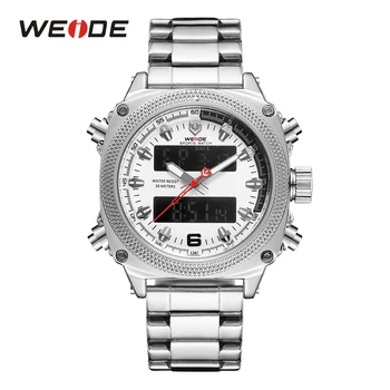 

WEIDE Watch Men's Watches Sport LED Digital Auto Date Waterproof Steel Strap Military Watch Quartz Movements Relogio Wristwatch