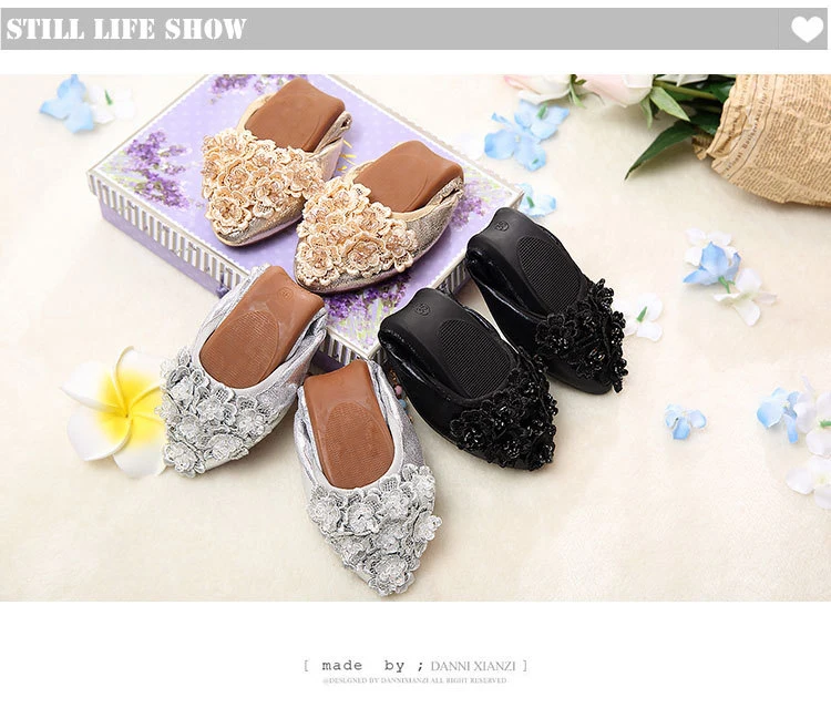 Weili ZHENG pin Цзя ren дамы egg roll Обувь T10 цветок из бисера острым сладкий Обувь без каблука повседневные комплекты одежды из Обувь