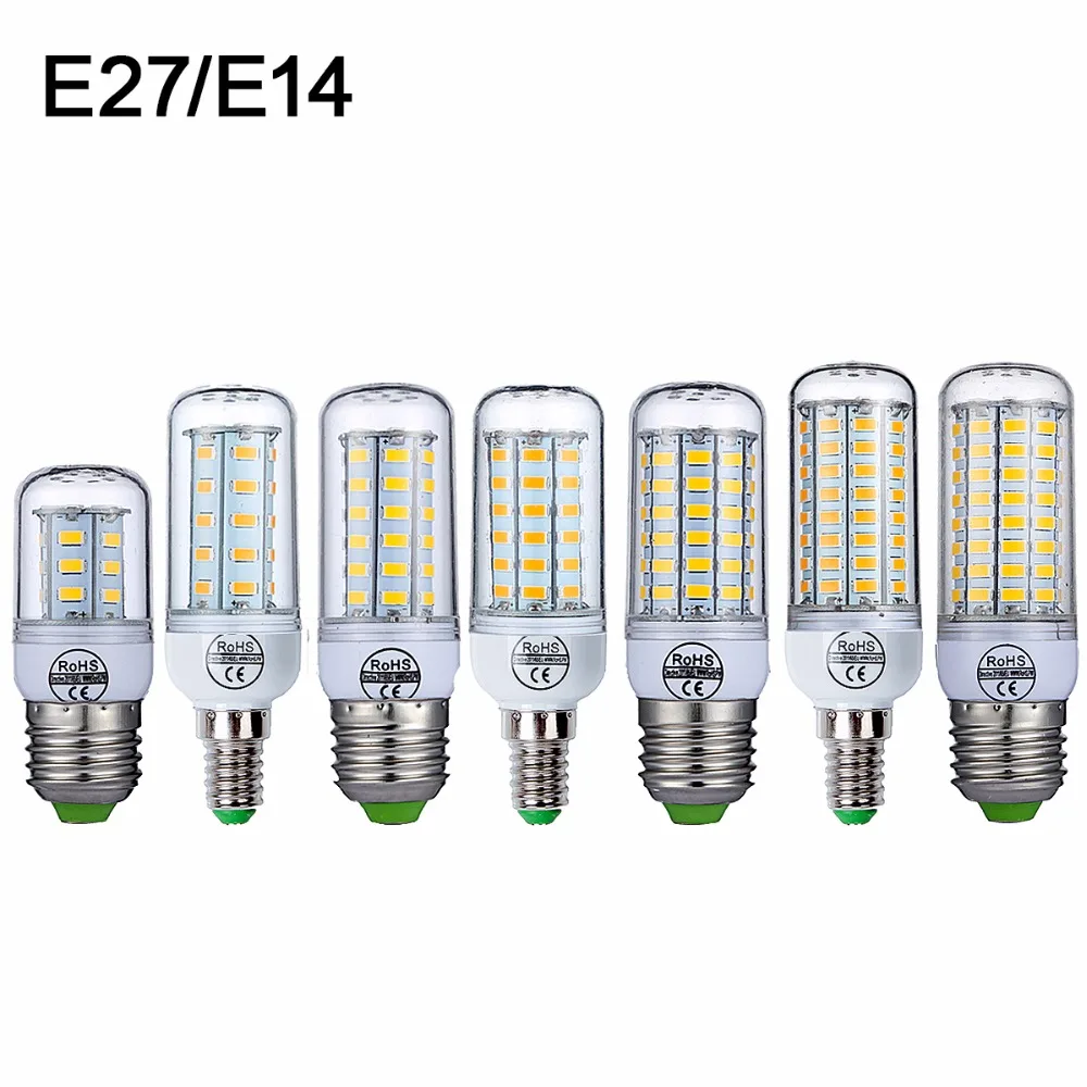 E27 светодиодный светильник E14 светодиодный лампы SMD5730 220 V Кукуруза лампы 24 36 48 56 69 72 светодиодная люстра светодиодный светильник для украшения дома ампулы