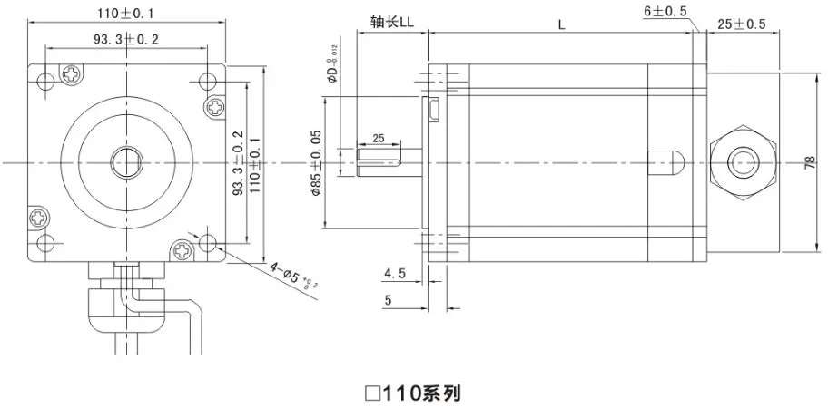 NEMA42 18NM 6.5A 3 фазы 110 мм кодер шаговый двигатель с замкнутой обратной связью двигатель+ диск комплект 110J12160EC-1000+ 3HSS2208H станок для гравировки и резки