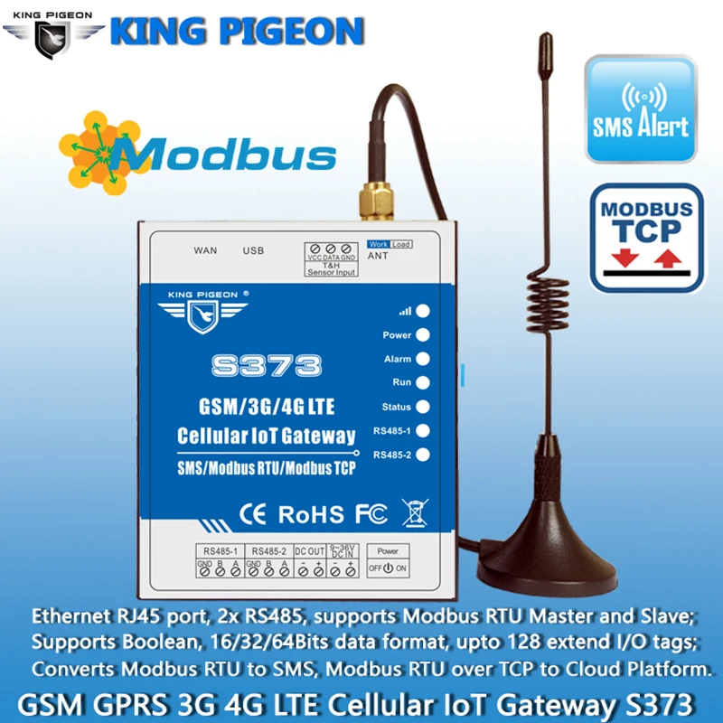 Modbus to MQTT шлюз для очистки сточных вод поддерживает приложение облачный контроль