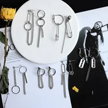 Kpop Blade Pendientes Mujer Moda корейские модные ювелирные изделия геометрические длинные серьги-гвоздики с кисточками для женщин Brincos Kpop серьги для мужчин