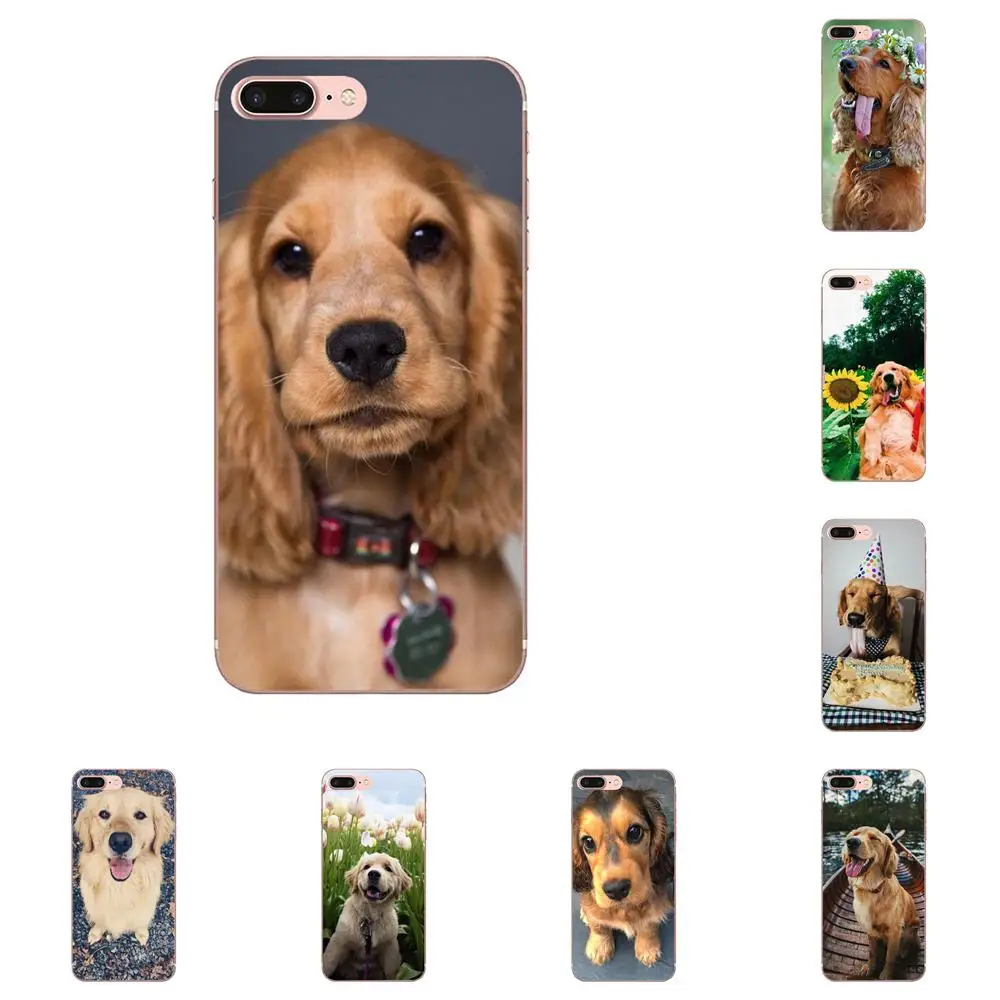 

For LG G2 G3 G4 G5 G6 G7 K4 K7 K8 K10 K12 K40 Mini Plus Stylus ThinQ 2016 2017 2018 Colorful Cocker Spaniels Dog Puppies Soft