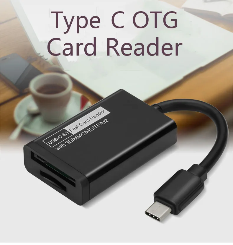 USB Type C SD MMC/MS/TF/ Micro SD SDHC OTG Card Reader for Macbook for