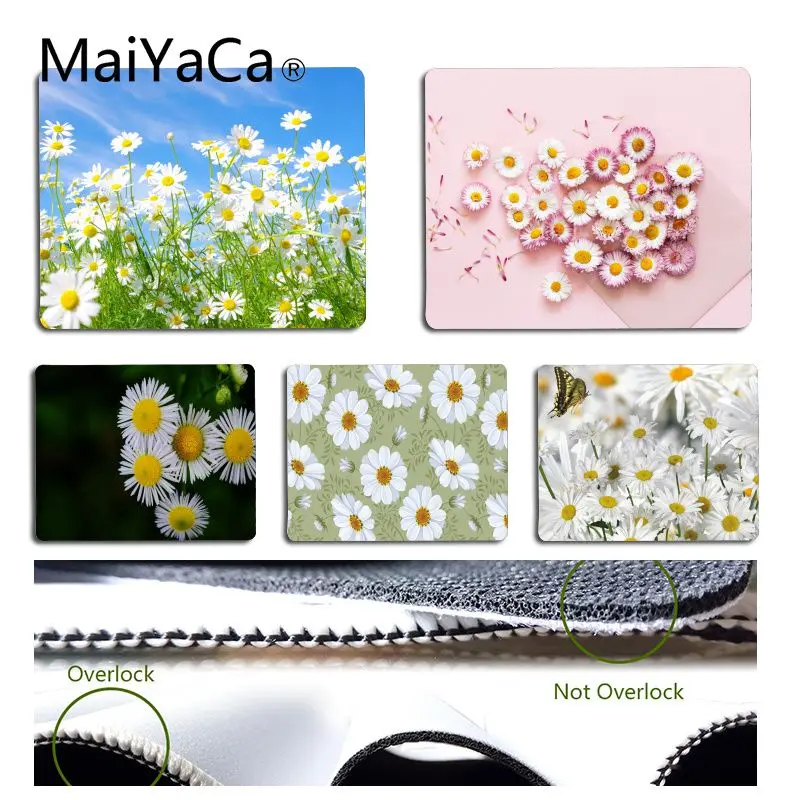 

MaiYaCa New Arrivals Little Daisy DIY Design Pattern Game mousepad Size for 18x22cm 25x29cm Small Mousepad
