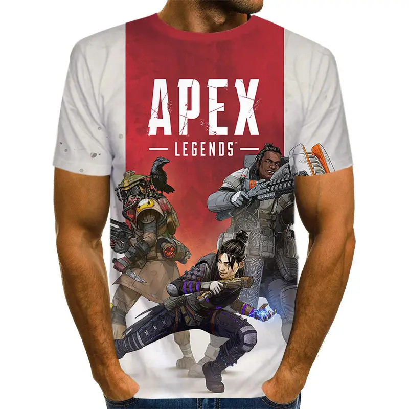 Apex Legends 3D футболка для мужчин/женщин новейшая популярная игра уличная летняя футболка с коротким рукавом в стиле хип-хоп Забавные футболки APEX