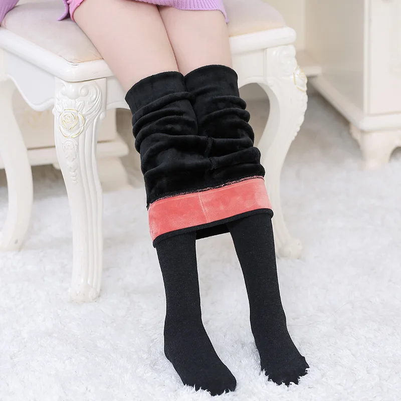 

Autumn Winter Thicken Tights For Girls Fashion Cotton Cute kids Girls Pantyhose Fur Elastic Waist Warm Children Tights Stockings