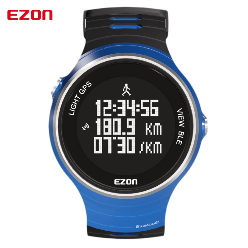 EZON GPS Pedometer Smart Bluetooth Calories Sport Watches Waterproof 50m Digital Watch Running Wristwatch for IOS Android