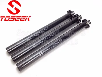 

Toseek New Carbon Fiber Matt 3K T800 No Mark Seat post MTB Tube Seatpost Road Bike 27.2/30.8/31.6X350/400MM Bicycle Accessories