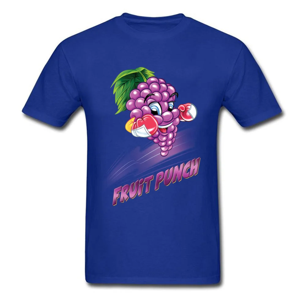 Fruit Punch Punny Custom Tees Short Sleeve for Men 100% Cotton Fabric ostern Day O Neck T Shirts Funny Tshirts Fashionable Fruit Punch Punny blue