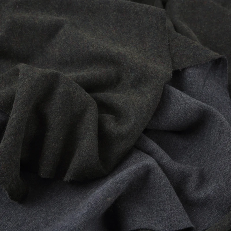 160CM Wide Double layed Gray Wool Viscose Fabric for Autumn Spring Dress Coat Jacket H331in