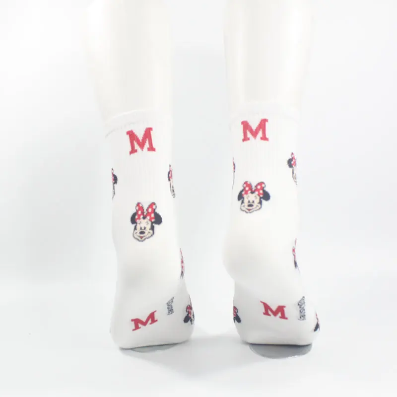Всесезонные удобные дышащие белые носки унисекс с забавными мультяшными мышками модные повседневные милые женские носки с утенком