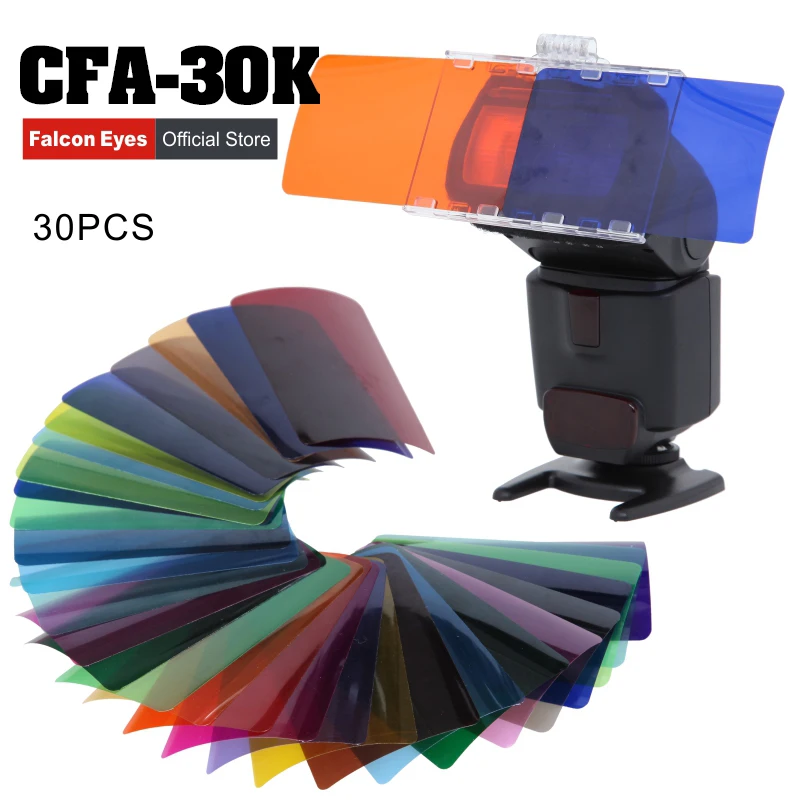 Фотовспышка Falcon Eyes CFA 30K Kit Speedlite 30 цветов s цветной гель с зажимом и отражателем