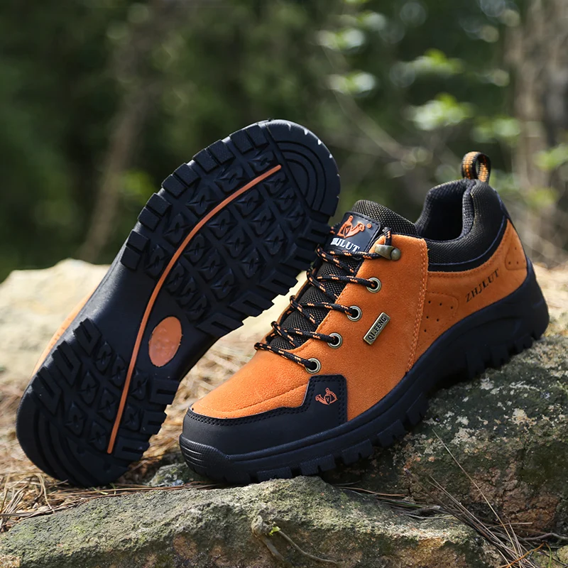 JINBAOKE/зимняя плюшевая Теплая мужская походная обувь; водонепроницаемые треккинговые ботинки; уличная противоскользящая спортивная обувь для альпинизма; размеры 36-47