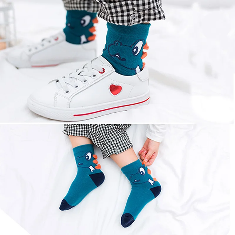 5 пар, детские носки, осенне-зимние носки с героями мультфильмов, Kawaii, набор носков для мальчиков и девочек, новинка