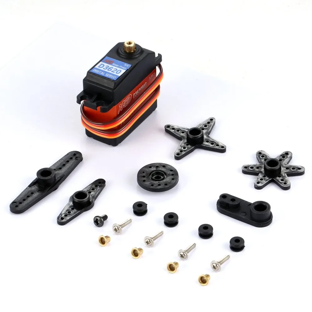 

HDKJ D3620 Waterproof Metal Gear Digital Servo with 20kg High Torque 180Angle for RC Remote Control Car Model Vehicle