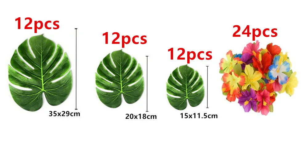 Искусственные тропические Пальмовые Листья для Гавайских вечерние украшения дома и сада аксессуары для фотосъемки декоративные листья - Цвет: 4