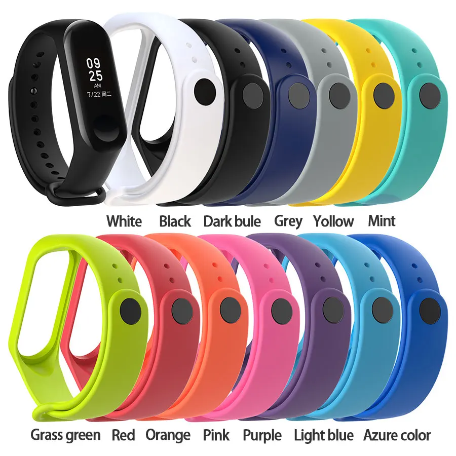 

13pcs/Lot Colorful Silicone Wrist band For Xiaomi 3 TPU Watch Straps For Mi Band 3 Smartwatch Bracelet Belt