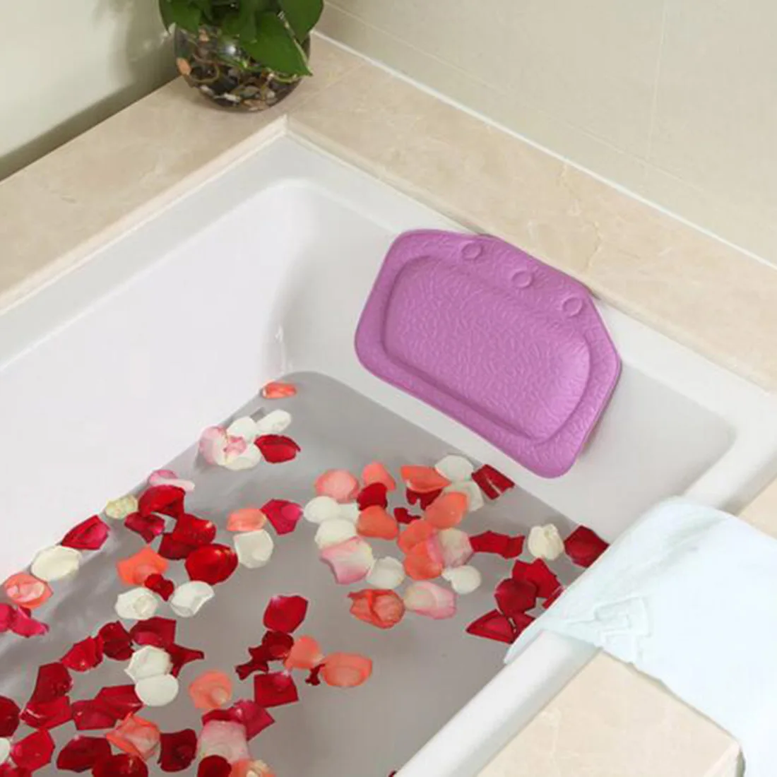 Домашние удобные красочные принадлежности для ванной подушки для ванной подголовник водонепроницаемые подушки для ванны 31x21 см