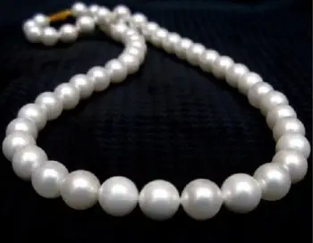 

free shipping >>>>noble jewelr Round AAA 8-9mm White South Sea Pearl Necklace 14K Gold Clasp