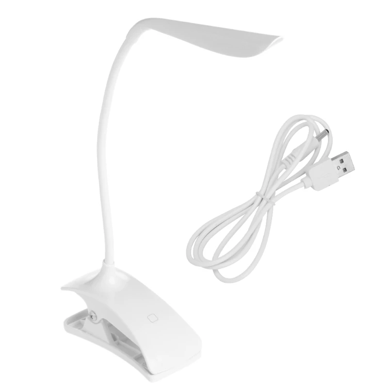 

Flexible LED Reading Light Rechargeable Clip-on Bed Table Desk Lamp Study Beside