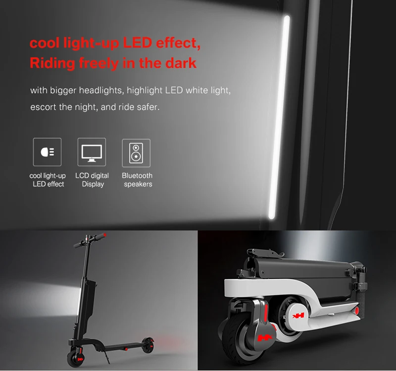 Flash Deal folding electric scooter 5.5inch electric skateboard Bluetooth APP electric hoverboard Removable battery scooter electric bike 9