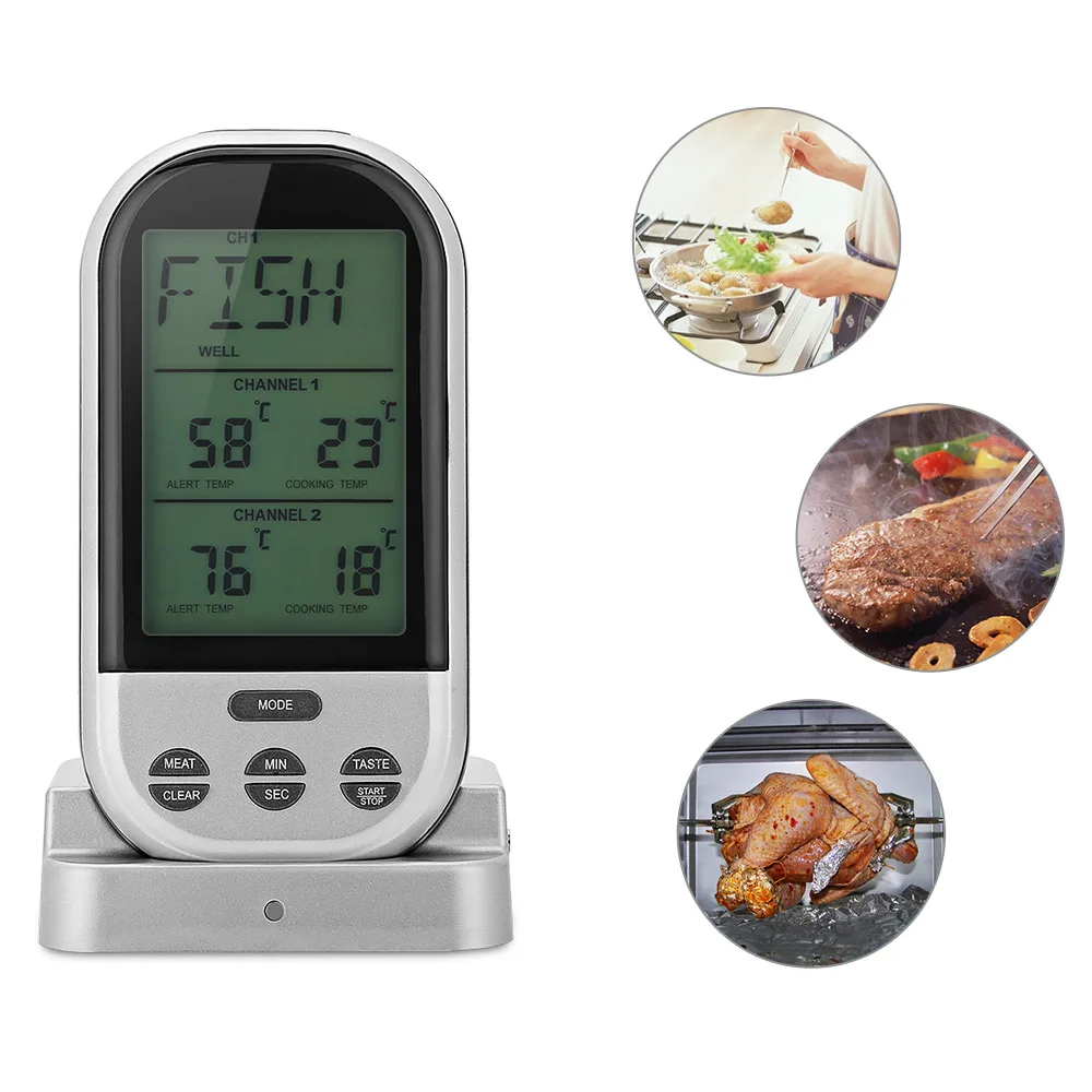 TS K32 Digital Cooking Food Meat Thermometer with Upgrade Dual Probe