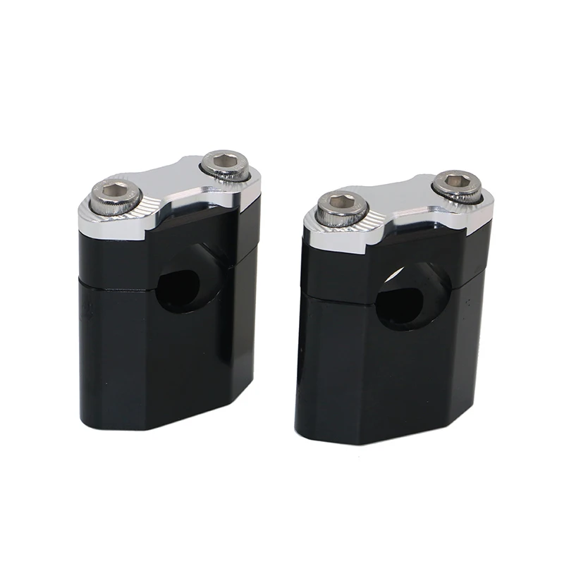 

Silver Universal CNC Aluminum 35mm Higher Motorcycle Handlebar Risers Bar Clamp In 7/8" 22mm KHR-M23522 SI