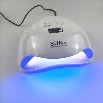 

LED Nail Dryers Auto Sensing SUNX 54W Cure UV Lamp Machine LCD Time Display Motion 100 - 240V Curing Gel Polish Nail Art Tools