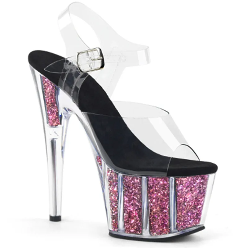 

Sexy crystal 15cm dancing shoes, high-heeled women's sandals, 6-inch model catwalk, dancing shoes