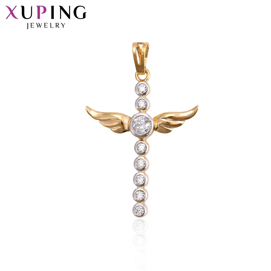 

Xuping Fashion Cross Shape Pendant with Synthetic Cubic Zirconia for Neutral Thanksgiving Jewelry Gifts S72,1-33034