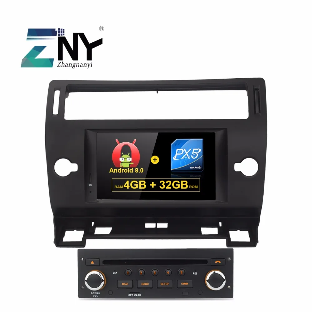 

7" IPS Android 8.0 Car DVD Auto Radio For Citroen-C4 C-Triomphe C-Quatre 2004-2009 GPS Navigation FM RDS Multimedia Video Stereo
